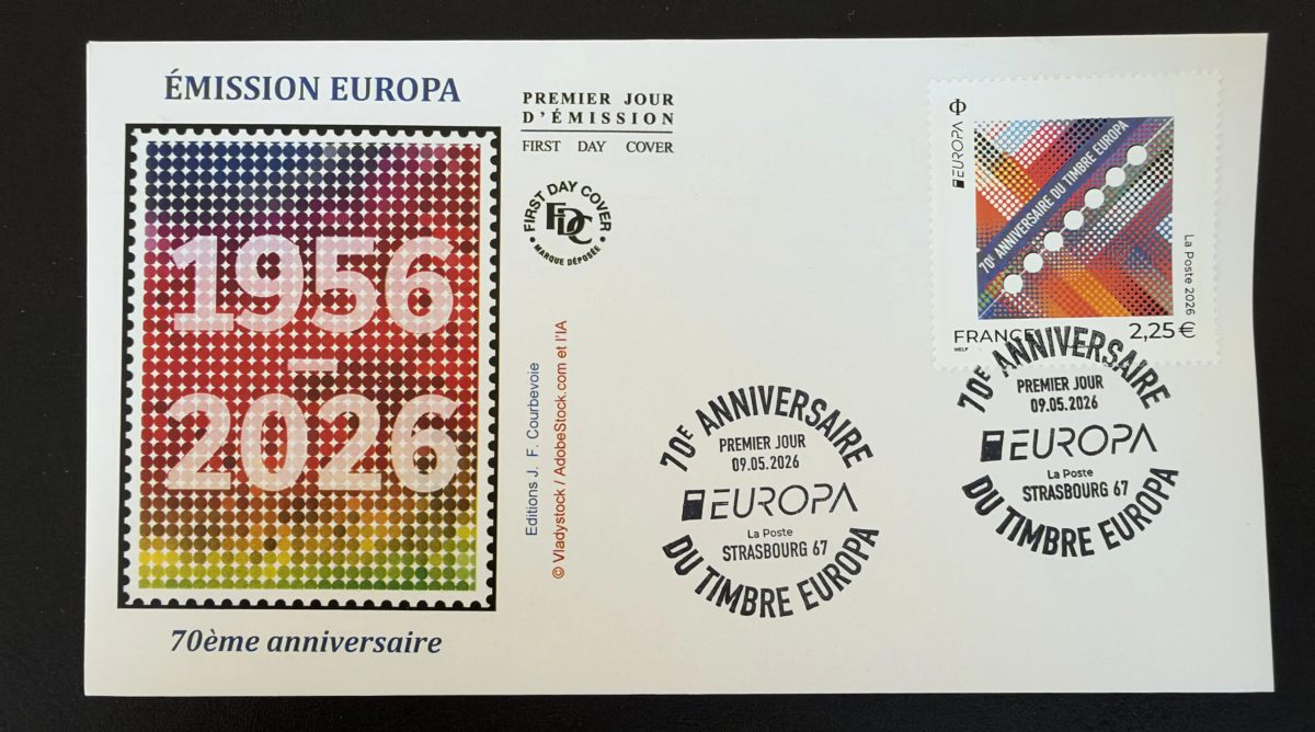 Frankreich 2026 FDC Europa CEPT 70. Jahrestag Straßburg 1956-2026