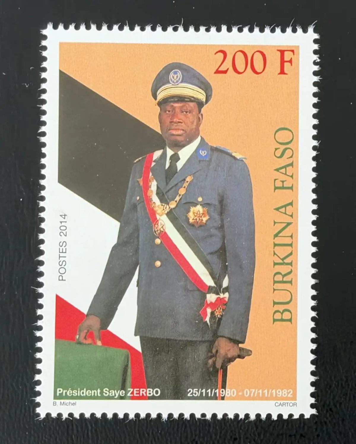 Burkina Faso 2014 Mi. 1984 Président Saye Zerbo uniforme militaire