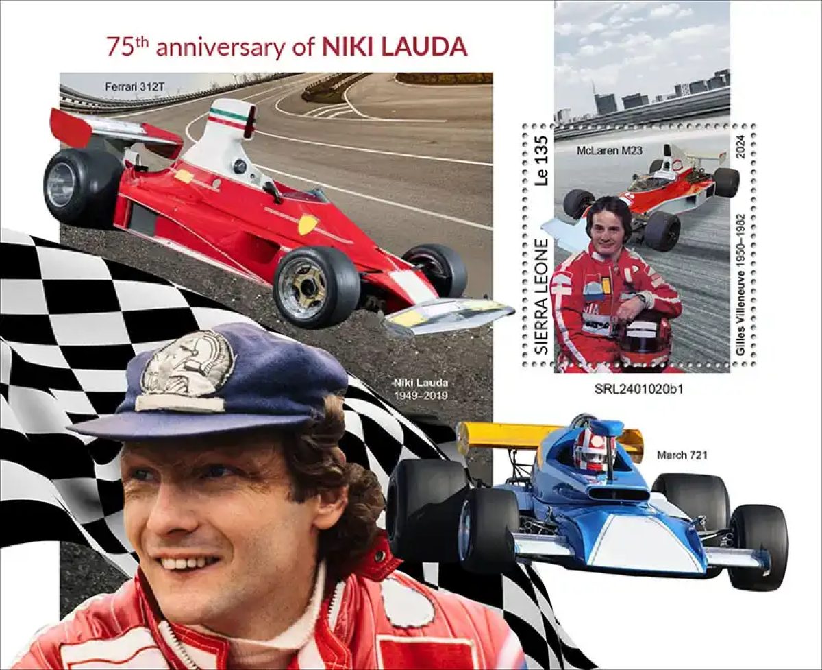 Sierra Leone 2024 Mi. Bl. 3186 bloc Niki Lauda Formule 1 Ferrari
