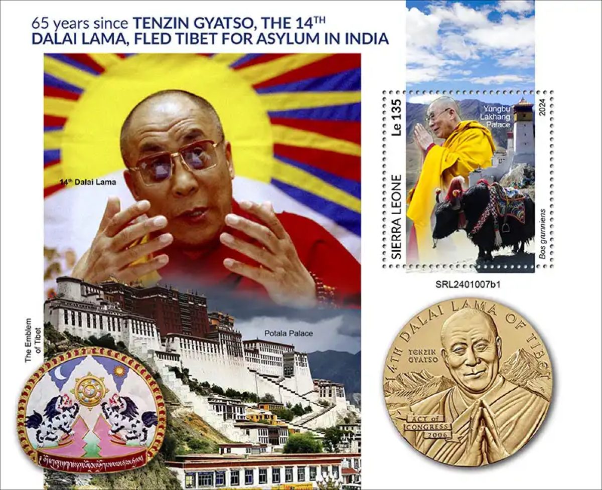 Sierra Leone 2024 Mi. Bl. 3204 bloc Dalaï-Lama Tibet Potala