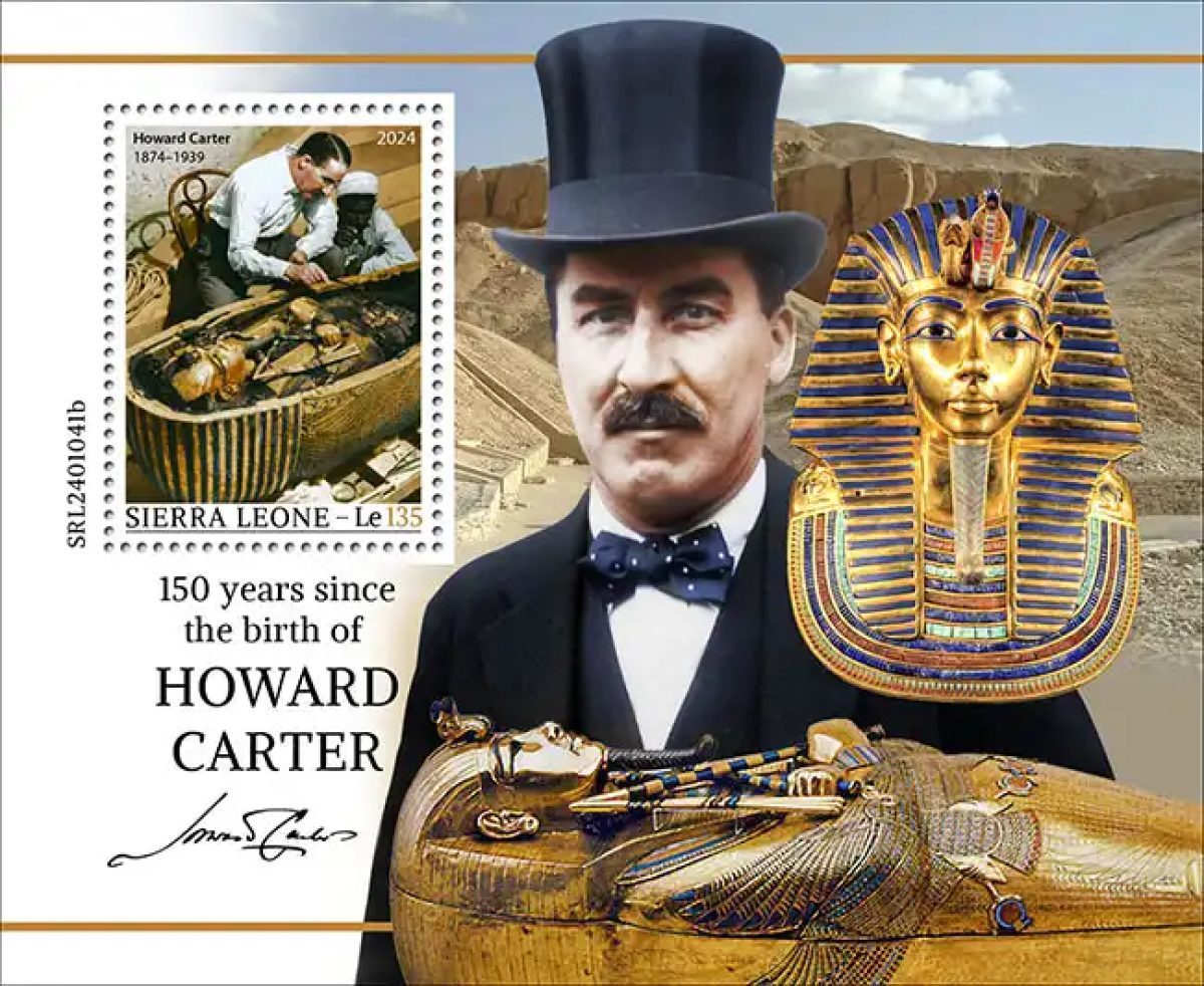 Sierra Leone 2024 Mi. Bl. 3251 bloc Howard Carter Égypte Toutankhamon