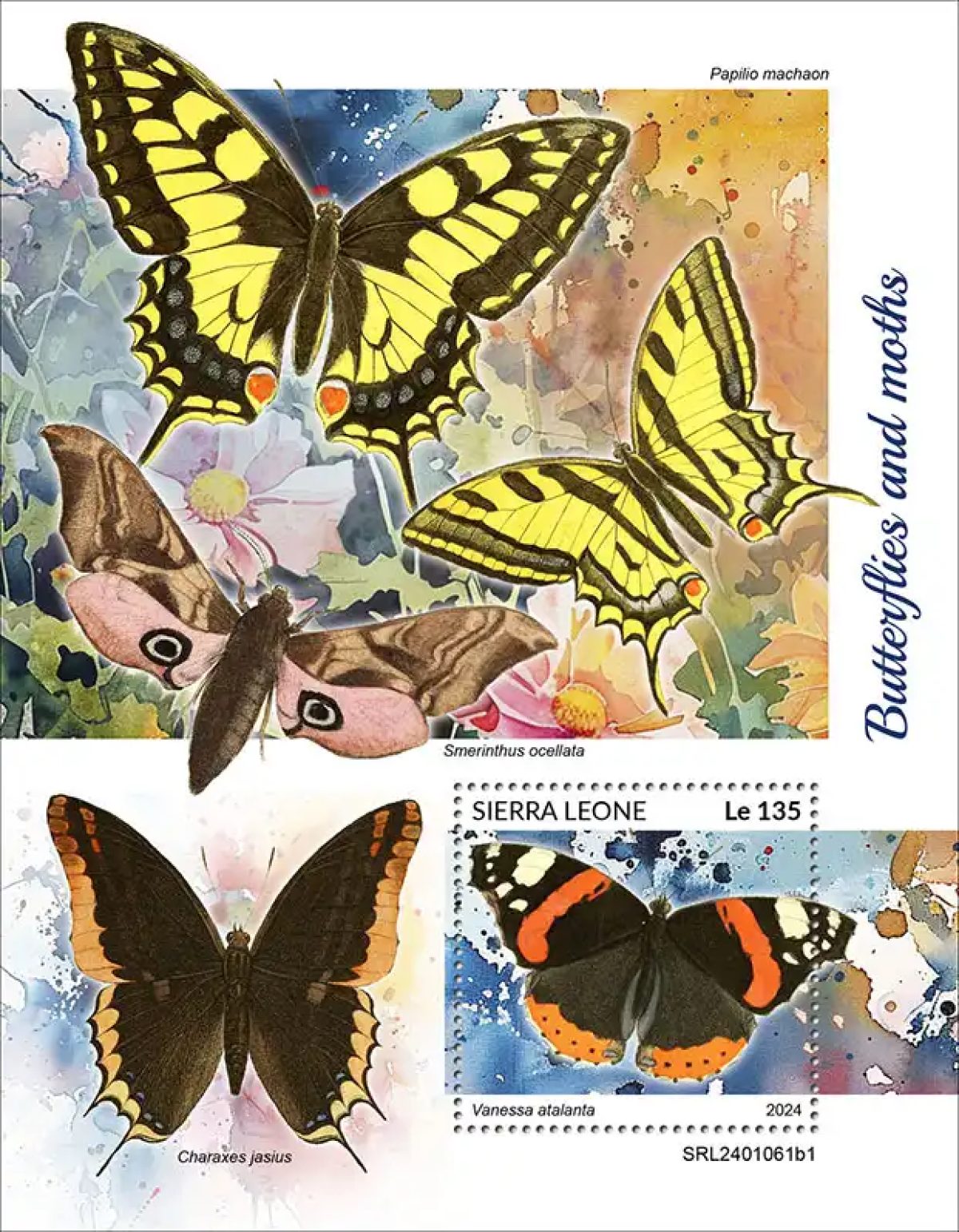 Sierra Leone 2024 Mi. Bl. 3124 bloc papillons