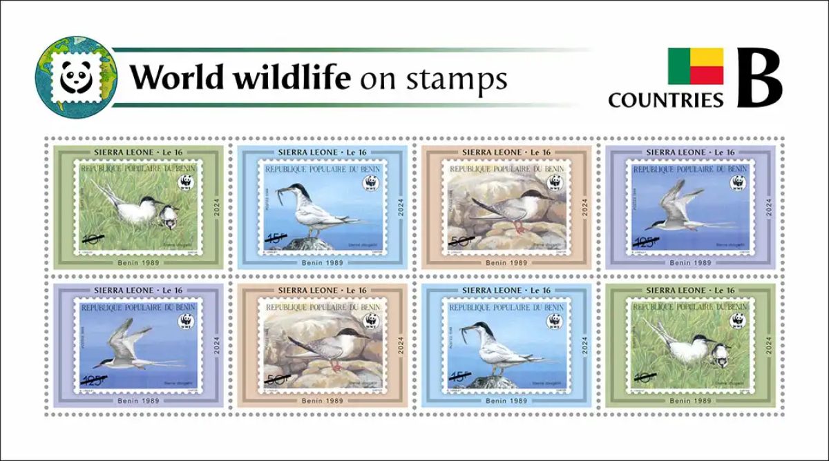 Sierra Leone 2024 Mi. 18922-18925 feuillet de 8 faune du monde pays B WWF