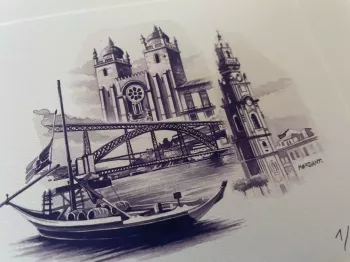 Prova de artista "Porto" numerada e assinada