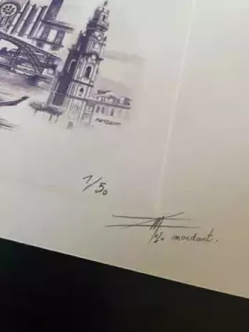 Prova de artista "Porto" numerada e assinada