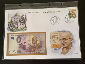 Official Euro Souvenir Cover - Mahatma Gandhi