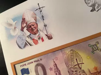 Official Euro Souvenir Cover - Pope John Paul II