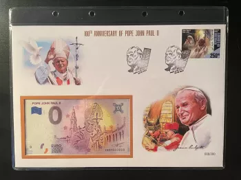Official Euro Souvenir Cover - Pope John Paul II