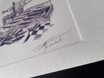 Prova de artista "Sardinhas" numerada e assinada