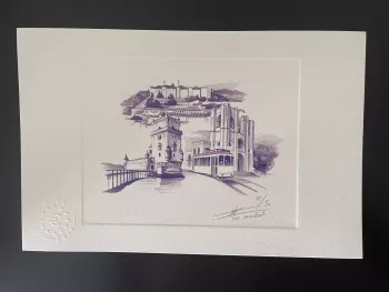 Prova de artista "Lisboa" numerada e assinada