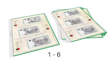 ABAFIL 6 feuilles (2017 + 1/2018) pour billets 0€ Souvenir Portugal