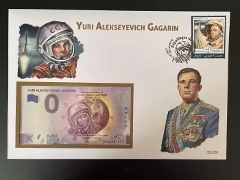 Official Euro Souvenir Cover - Yuri Alekseyevich Gagarin