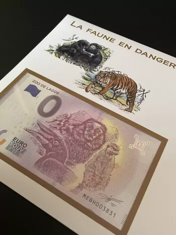 Official Euro Souvenir Cover - Threatened Fauna (Paris)