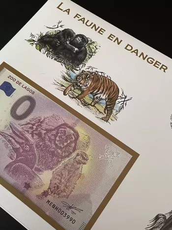 Official Euro Souvenir Cover - Threatened Fauna (Strasbourg)