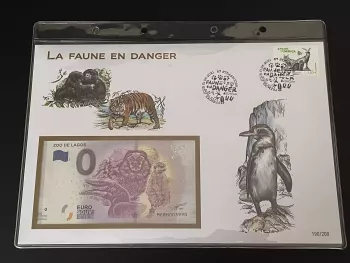 Official Euro Souvenir Cover - Threatened Fauna (Strasbourg)