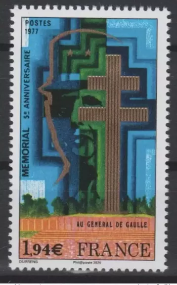 France 2020 Mémorial Général de Gaulle 50 ans gravés dans l'Histoire 36150 ex **