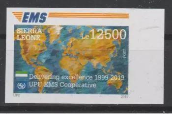 Sierra Leone 2019 IMPERF Mi. ? 20 Jahre EMS Gemeinschaftsausgabe UPU