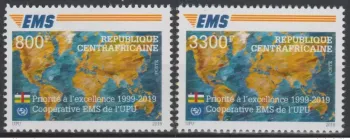 Central African Republic 2019 Mi.? 20th Anniversary EMS 20 years Joint Issue