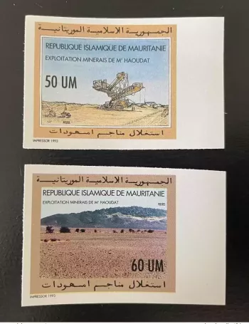 Mauretanien 1993 ND IMPERF Mi. 1010-1011 Bergbau M'Haoudat 2 W.