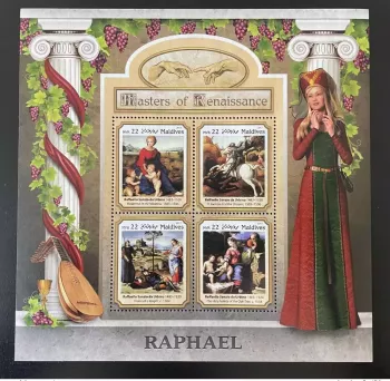 Maldives 2017 Mi. ? Non émis Raphael Raffaello Masters of Renaissance Art