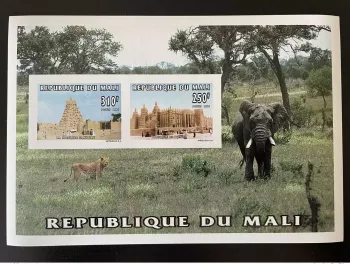 Mali 1996 Mi. Bl. 82 IMPERF Mosque Religion Sankoré Djenné Elephant Lion