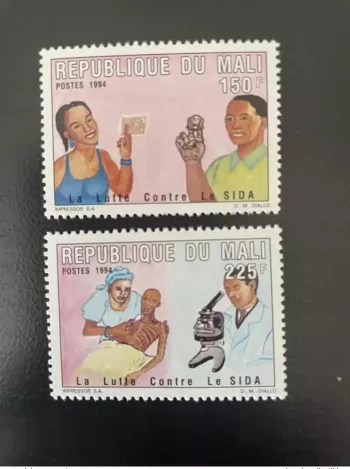 Mali 1994 Mi. 1323-1324A AIDS-Bekämpfung Gesundheit 2 Werte **