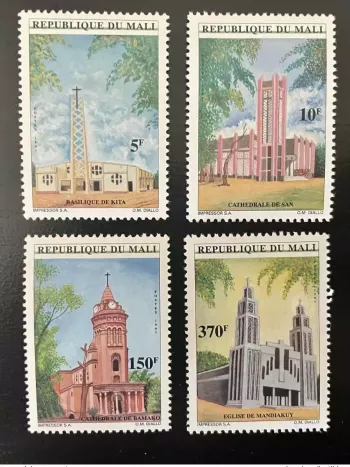 Mali 1997 Mi. 1871-1874 Kathedralen Basilika Kita San Bamako Mandiakuy **