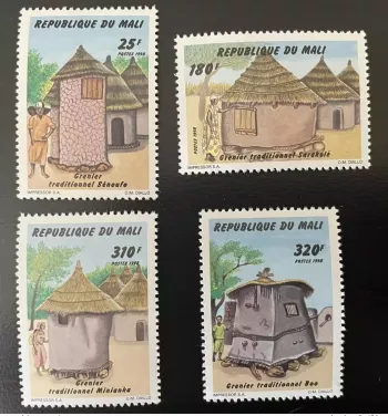 Mali 1998 Mi. 2059-2062 Traditionelle Kornspeicher Behausung 4 Werte MNH**