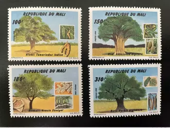 Mali 1998 Mi 2063 - 2066 Trees Bäume 4 val. MNH