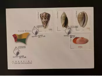 Guinea-Bissau 2002 Mi. 2021-2024 FDC Weichtier Muschel
