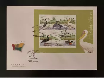 Guinea-Bissau 2001 Mi. Bl. 375 FDC Birds Vögel Aves fauna