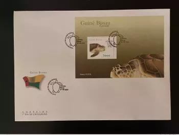 Guinée-Bissau 2001 Mi. Bl. 350 FDC Tartarugas Turtles Tortues  Reptiles