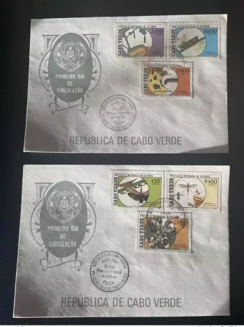 Cabo Verde 1988 Mi. 528 - 533 FDC Protecçao integrada culturas Plantes Insectes