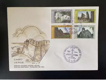 Kap Verde 1991 Mi. 609-612 FDC Ribeira Grande Stadtdenkmäler Tourismus