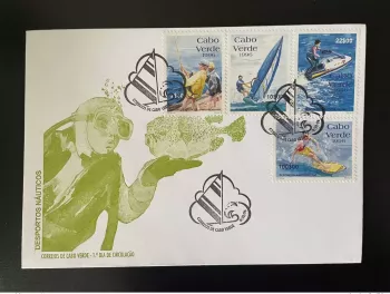 Kap Verde 1996 Mi. 716-719 FDC Wassersport Surfen