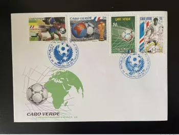 Cabo Verde 1998 Mi. 738 - 741 FDC FIFA Coupe du Monde Football WM France