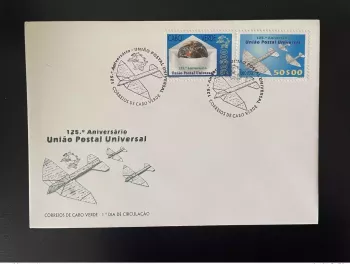 Cabo Verde 1999 Mi. 763 - 764 FDC 125 Anos Ans UPU WPO Plane Avion