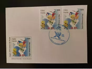 Cabo Verde 2019 FDC Mi. 1052-3 Jogos Africano Praia Sport Beach Volley 2 val.