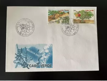 Cabo Verde 2001 Mi. 792 - 793 FDC Expo Belgica Baum Tree Atomium Brussels