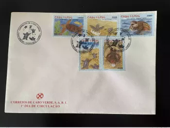 Cabo Verde 2002 Mi. 809 - 813 FDC Tartarugas Tortues Turtles  Reptiles