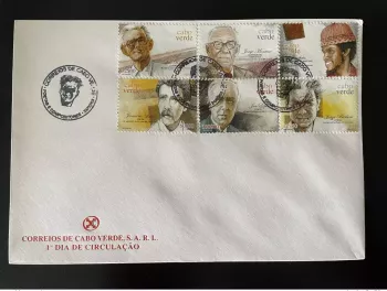 Cabo Verde 2003 Mi. 819 - 824 FDC Poetas e Compositores Music Musique Poètes