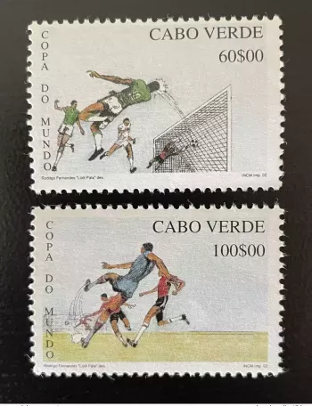 Cabo Verde 2002 Mi. 807 - 808 FIFA World Cup Football Korea Japan