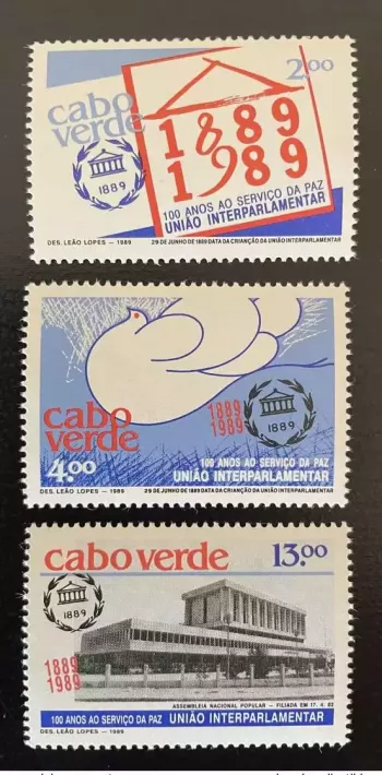 Kap Verde 1989 Mi. 564-566 100 Jahre Friedensdienst Interparlamentarische Union