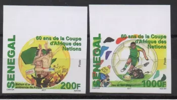 Sénégal 2017 Mi. ? Imperf 60 ans Coupe d'Afrique des Nations Football Soccer **