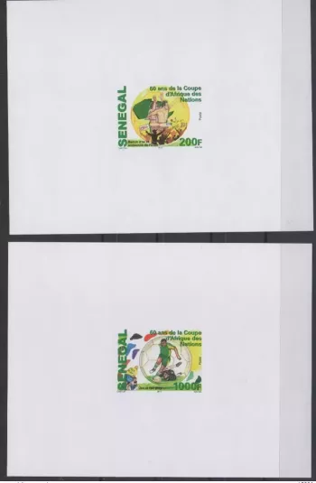 Sénégal 2017 Mi. 2246 - 2247 épreuve de luxe Coupe Afrique Nations Football CAN