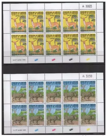 Cameroon 2014 Mi. 1048 - 1049 C Animals Disappearance Fauna Wild Boar Deer