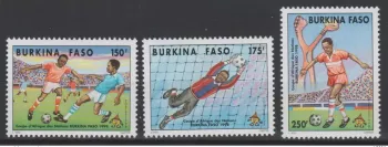 Burkina Faso 1998 Mi. 1470 - 1472 Coupe d'Afrique des Nations Football 3 val.