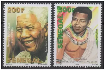 Sénégal 2014 / 2016 Mort Nelson Mandela death Madiba 1918-2013  paire MNH**