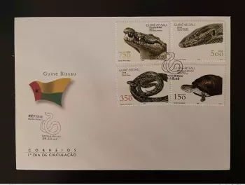 Guinée-Bissau 2002 Mi. 2029 - 2032 FDC Reptiles Reptilien Serpent Tortue