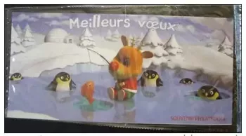 France 2006 - philatelic keepsake block No. 15 Best Wishes 2007 Reindeer Bears